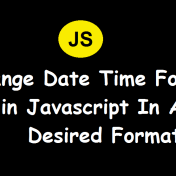 Change date time format in javascript